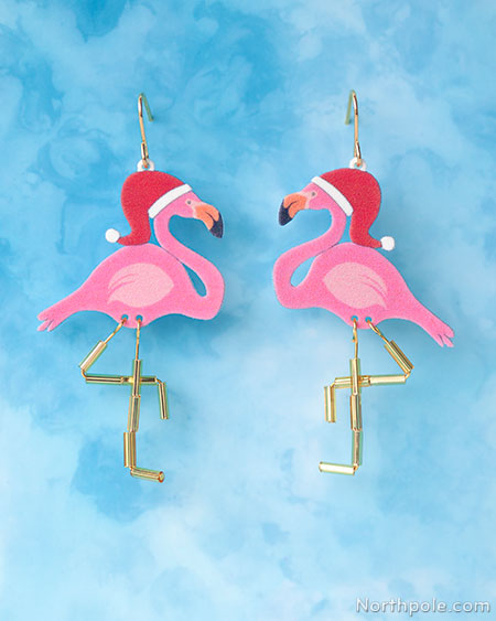 Festive Flamingo Earrings